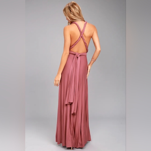 Lulu's rusty rose maxi infinity dress - Picture 5 of 6